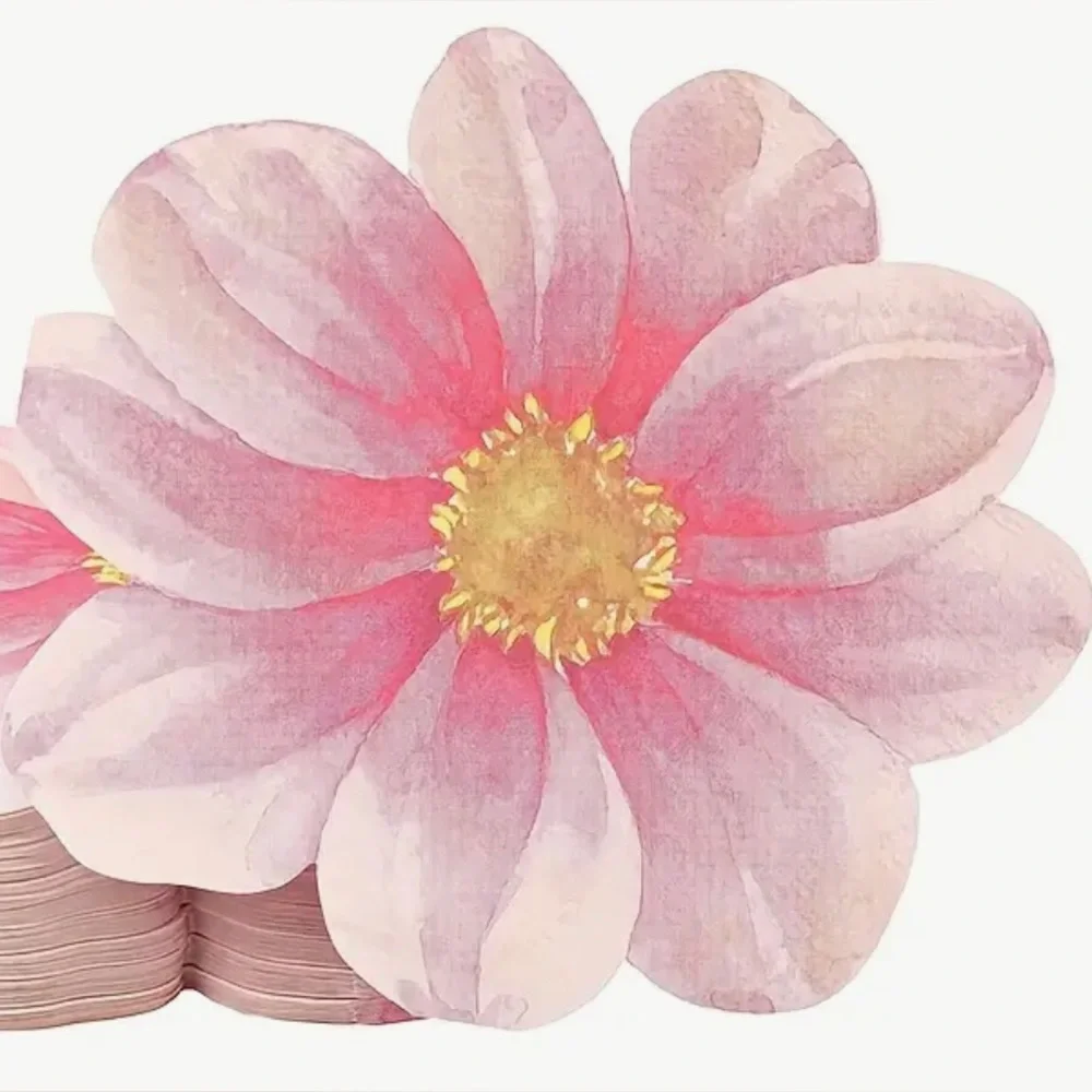 Pink Flower Shaped Decorative Party Luncheon Napkins, 20 ct